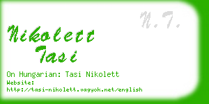 nikolett tasi business card